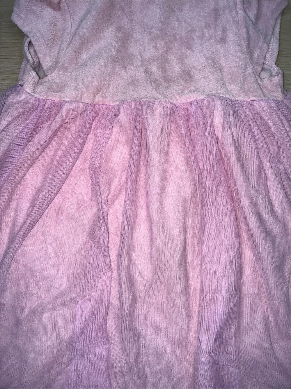 Disney Store Pink Hooded Tulle Princess Terry Cloth Swim Cover Up 5/6